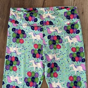 Lularoe birthday unicorn leggings TC
